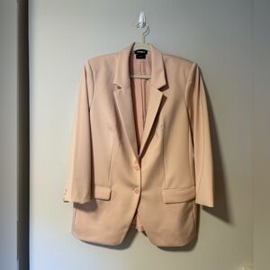 Express Supersoft Double Knit Blazer Pale Pink XL